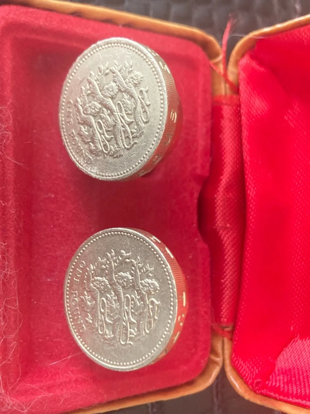 🇬🇧 British £1 Coin Cufflinks Three Lions